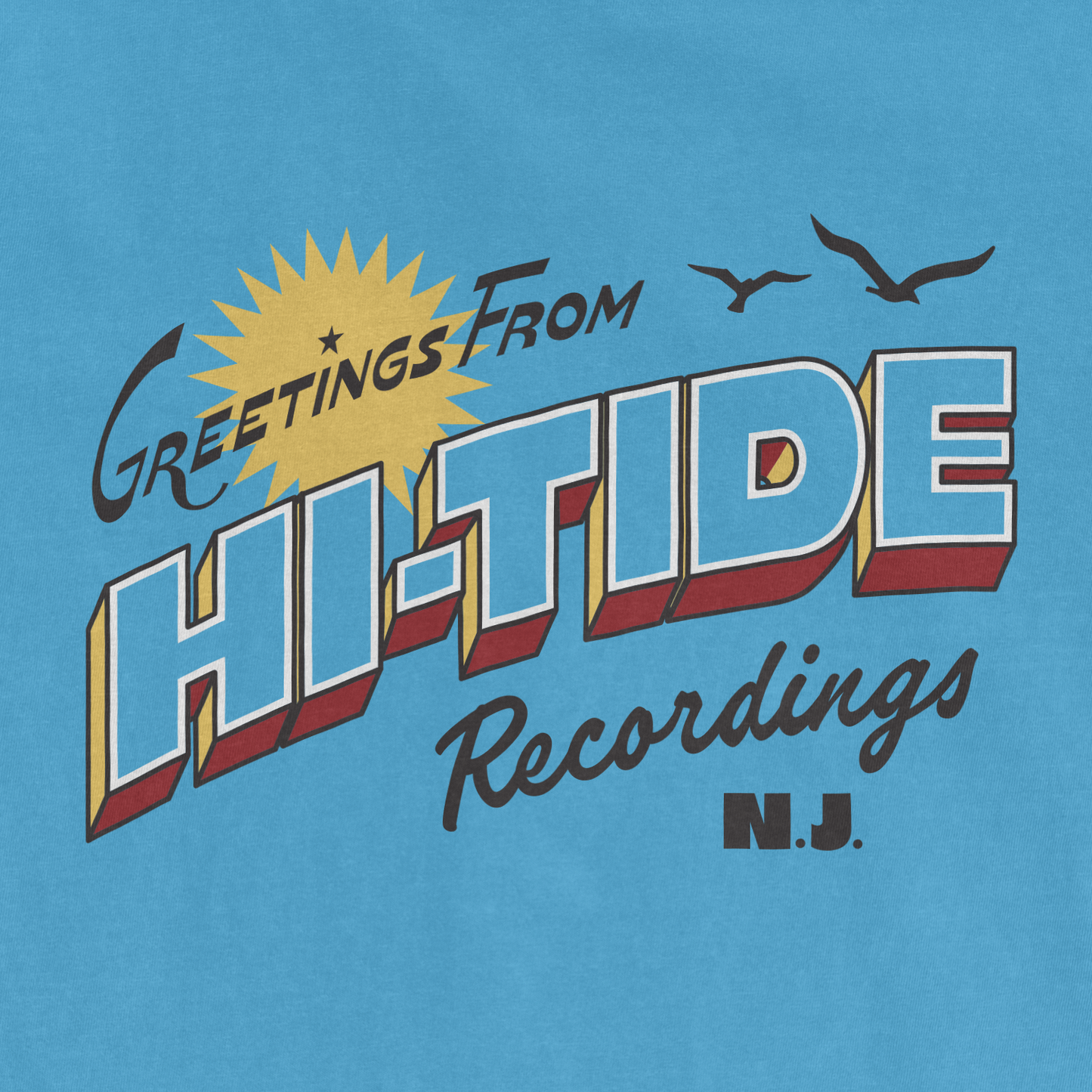 Hi-Tide Recordings "Greetings" Garment-Dyed T