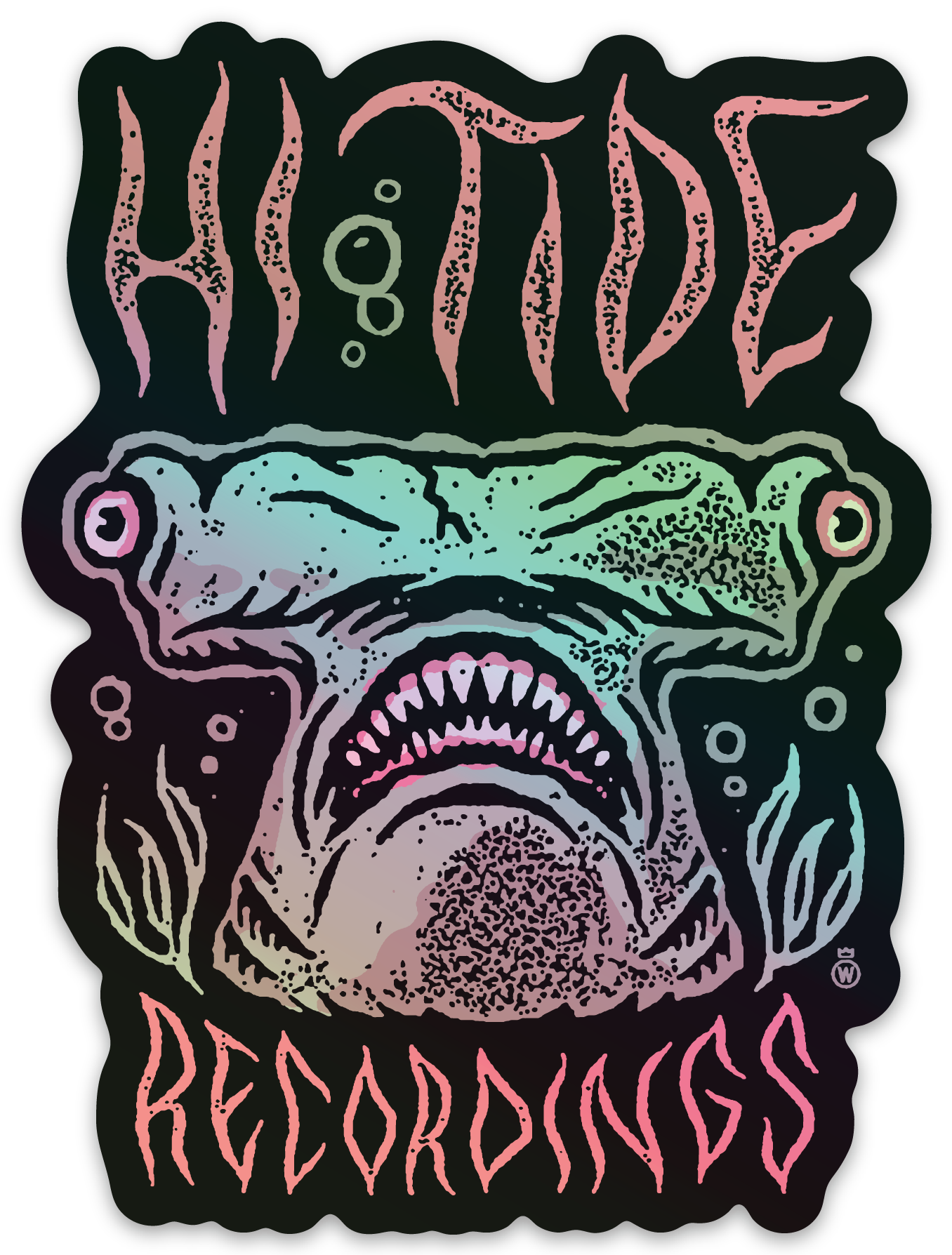 Hi-Tide Recordings "Hammer Time" Holographic Vinyl Sticker Set