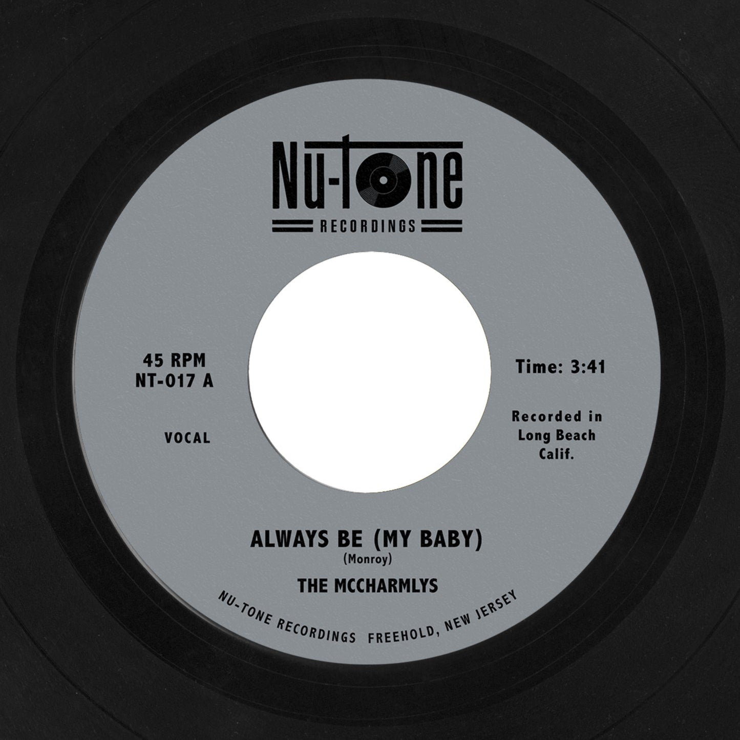 The McCharmlys "Always Be (My Baby) / Tu Serás Mi Baby" 45