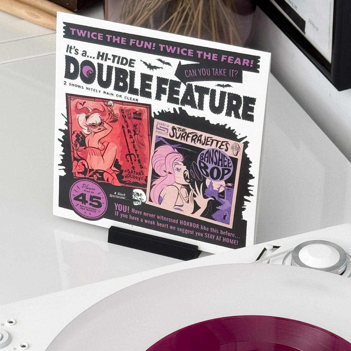 The Surfrajettes "Double Feature: Banshee Bop / Satan's Holiday" 45