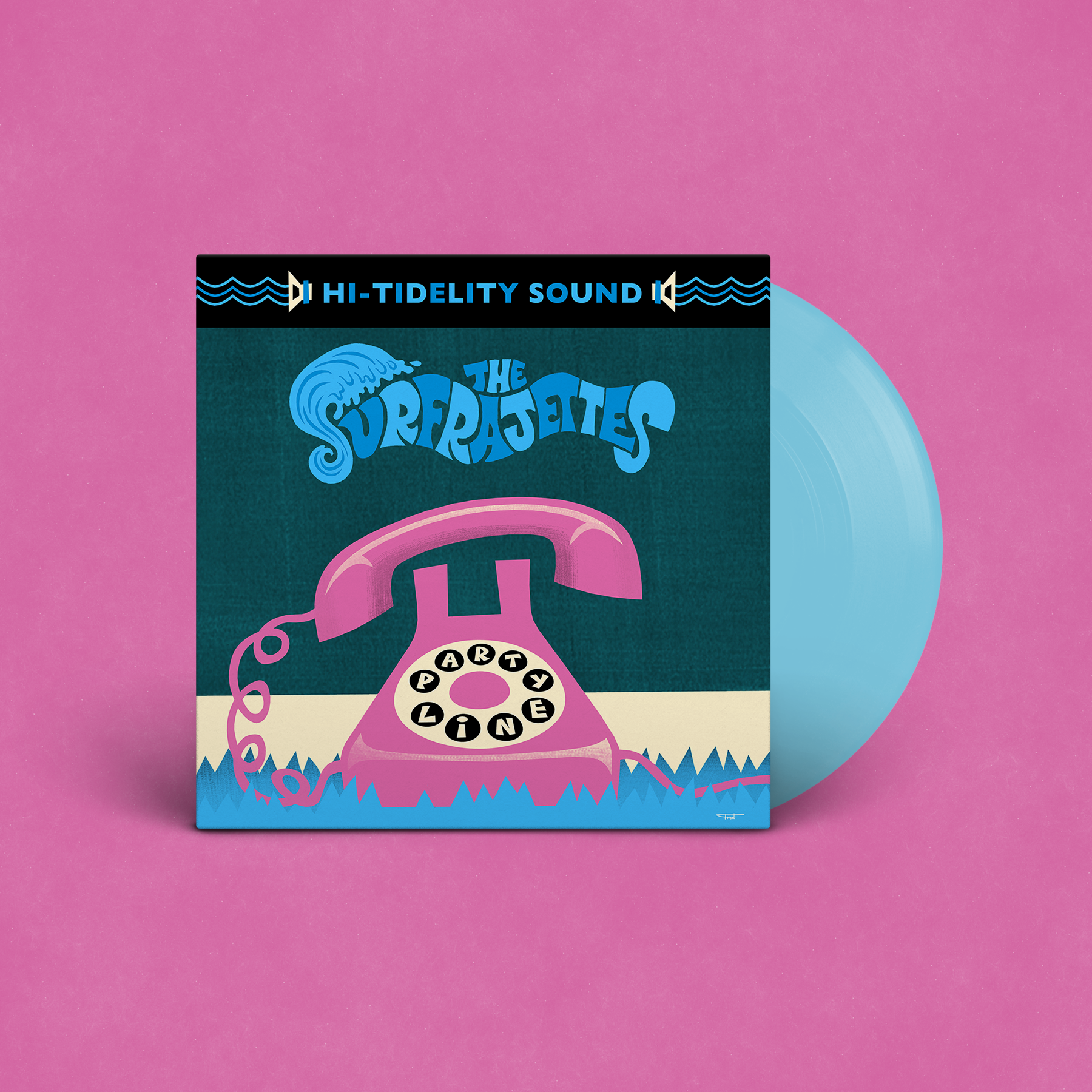 The Surfrajettes “Party Line / Toxic Single – Hi-Tide Recordings & Nu-Tone