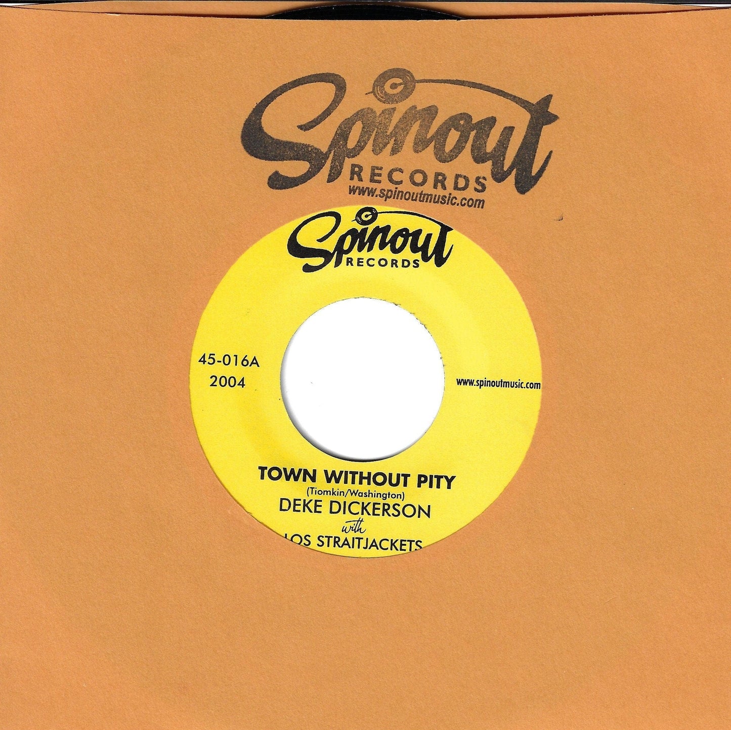 Deke Dickerson with Los Straitjackets "Town Without Pity b/w Bad Reputation" 45