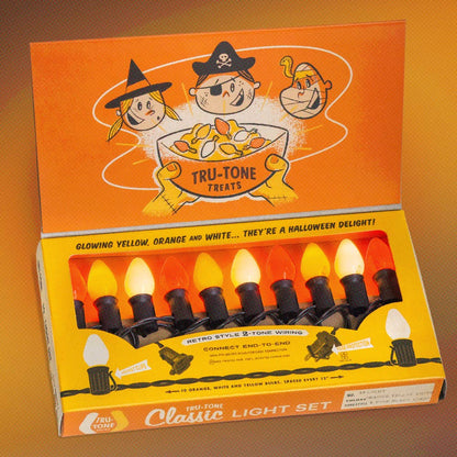 Tru-Tone Vintage Style Halloween C7 LED 10-Light Set [Candy Corn]