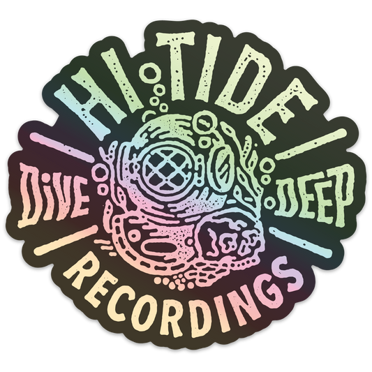 Hi-Tide Recordings “Dive Deep” Holographic Vinyl Sticker