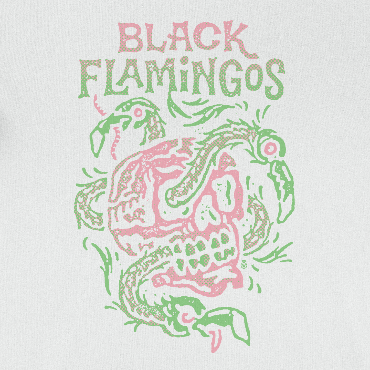 Black Flamingos "Feathery" T