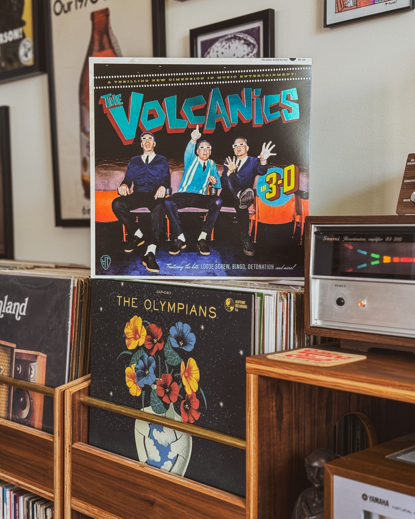 The Volcanics "In 3-D" LP [Indie-Exclusive Red/Blue with Foil Stamped Jacket]