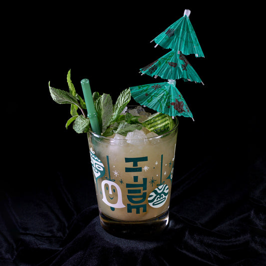 Hi-Tide "Holly-Tone" Christmas Cocktail Glass