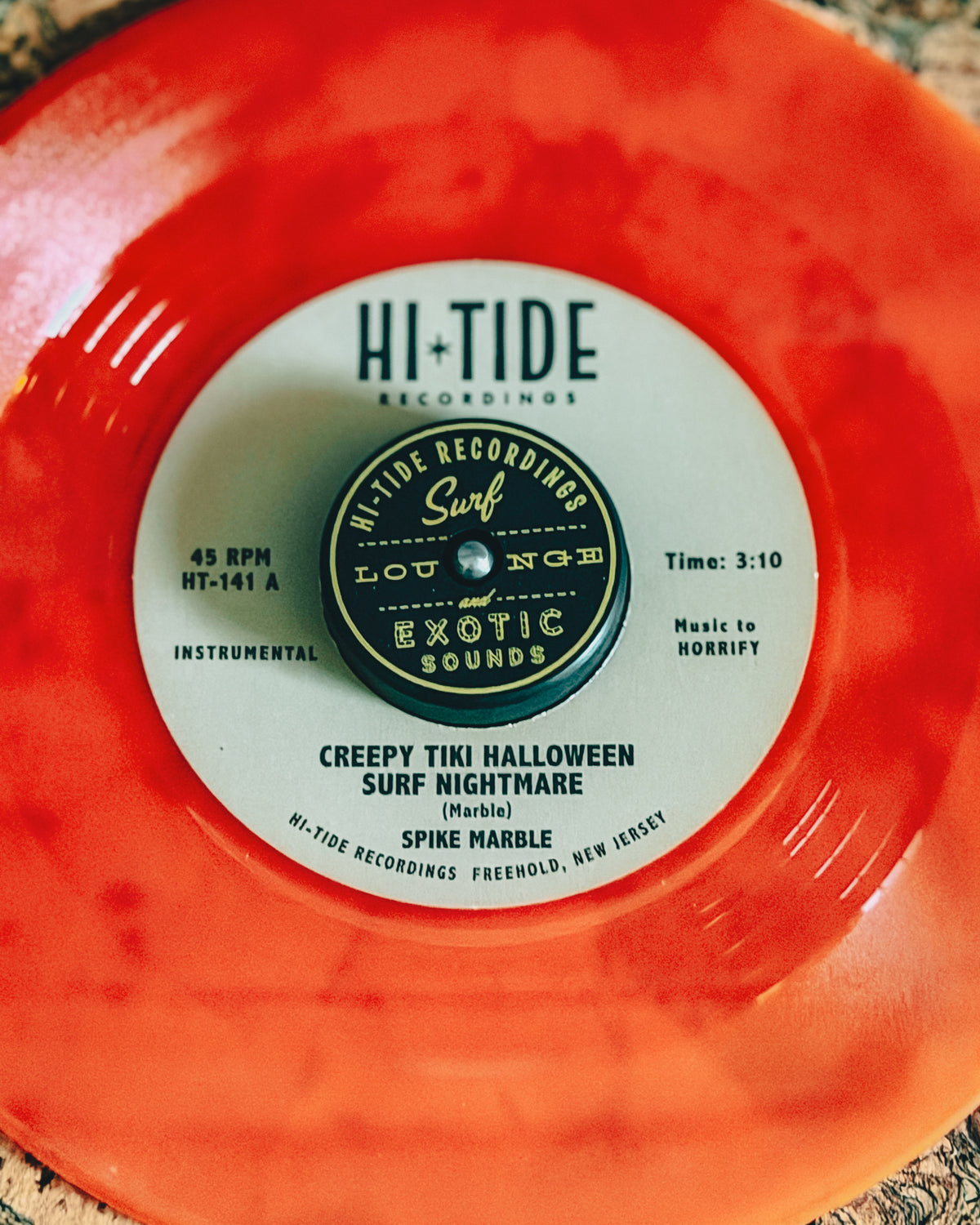 Spike Marble “Creepy Tiki Halloween Surf Nightmare" 45 [Orange]