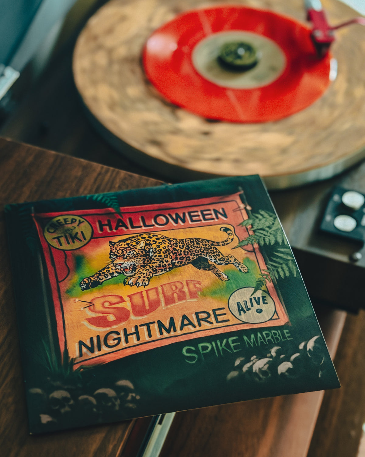 Spike Marble “Creepy Tiki Halloween Surf Nightmare" 45 [Orange]