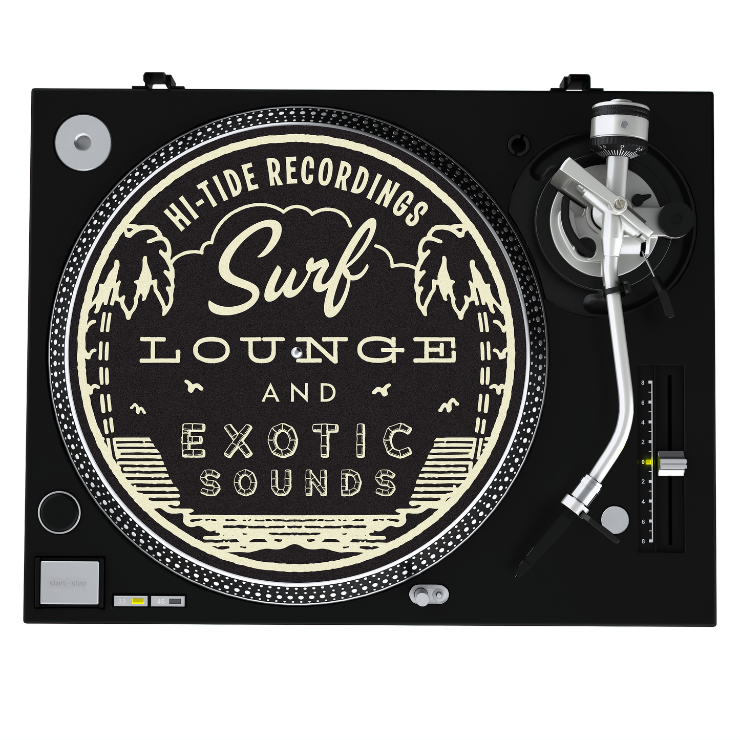 Hi-Tide Recordings "Surf, Lounge & Exotic Sounds" Turntable Slipmat