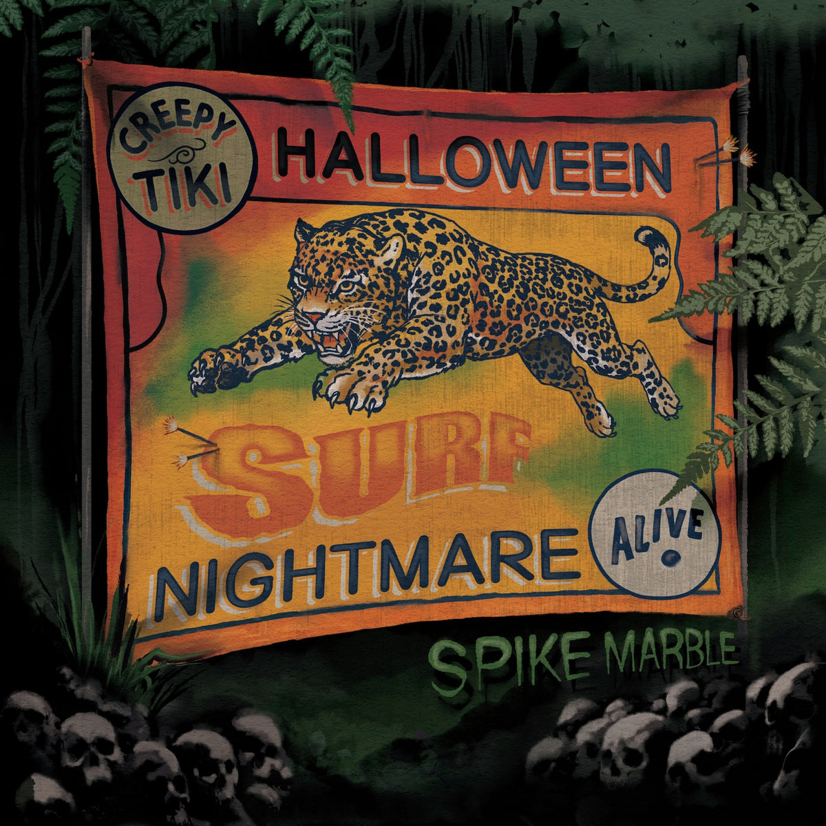Spike Marble “Creepy Tiki Halloween Surf Nightmare" 45 [Orange]