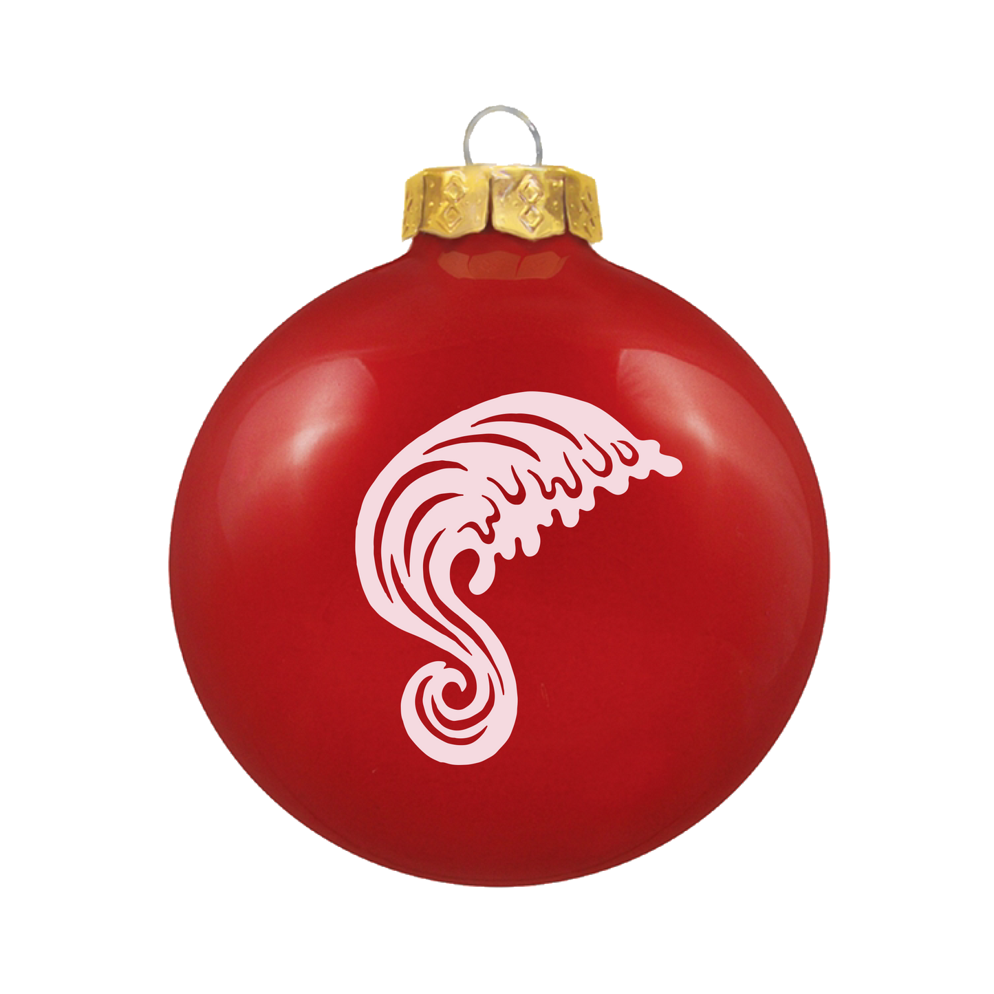 The Surfrajettes Wave Logo Glass Ornament