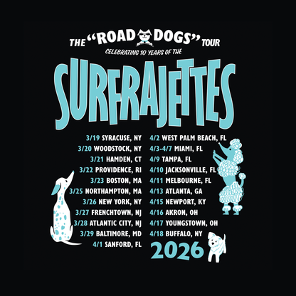 The Surfrajettes "Road Dogs" Tour T