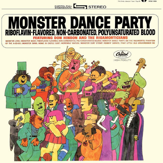 Don Hinson and The Rigamorticians "Monster Dance Party" LP [Orange/Black Pumpkin Splatter]