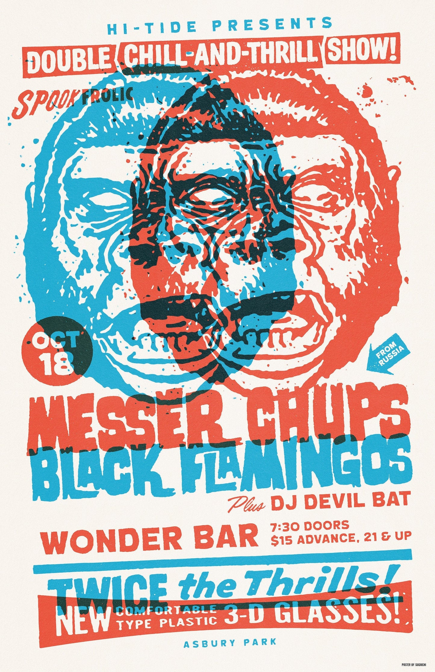 Messer Chups & Black Flamingos Wonder Bar Print