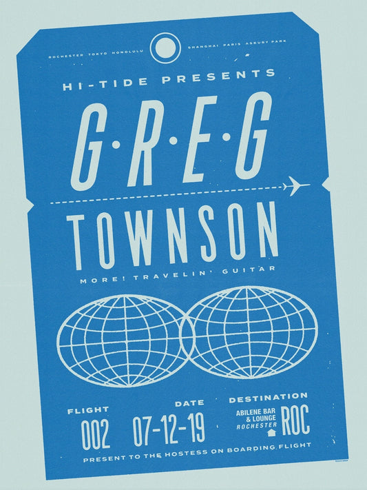 Greg Townson "More! Travelin' Guitar" Abilene Lounge Serigraph