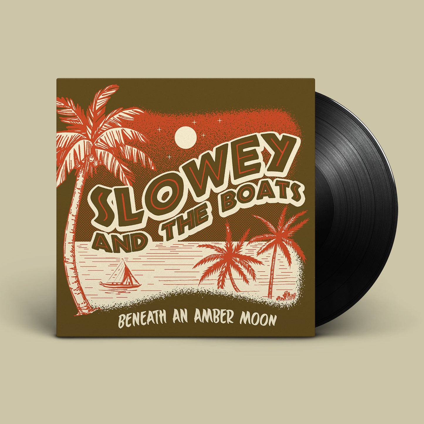 Slowey and The Boats "Beneath an Amber Moon" LP