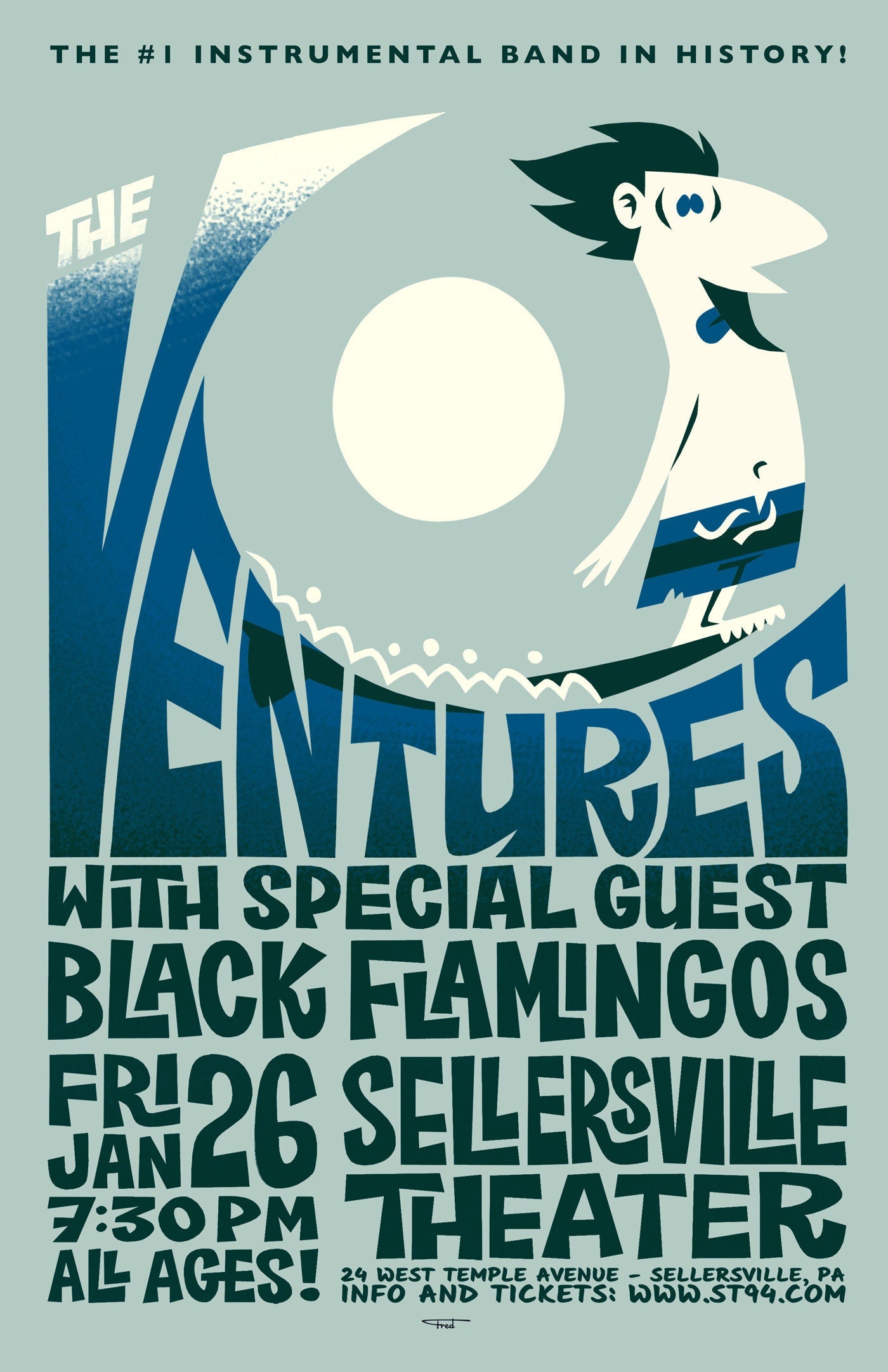 The Ventures & Black Flamingos Sellersville 2018 Print